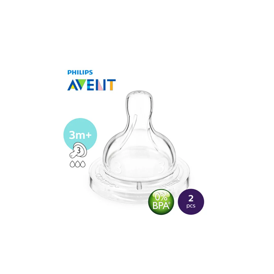 Philips Avent Natural Teats 3m+, 2 Ct
