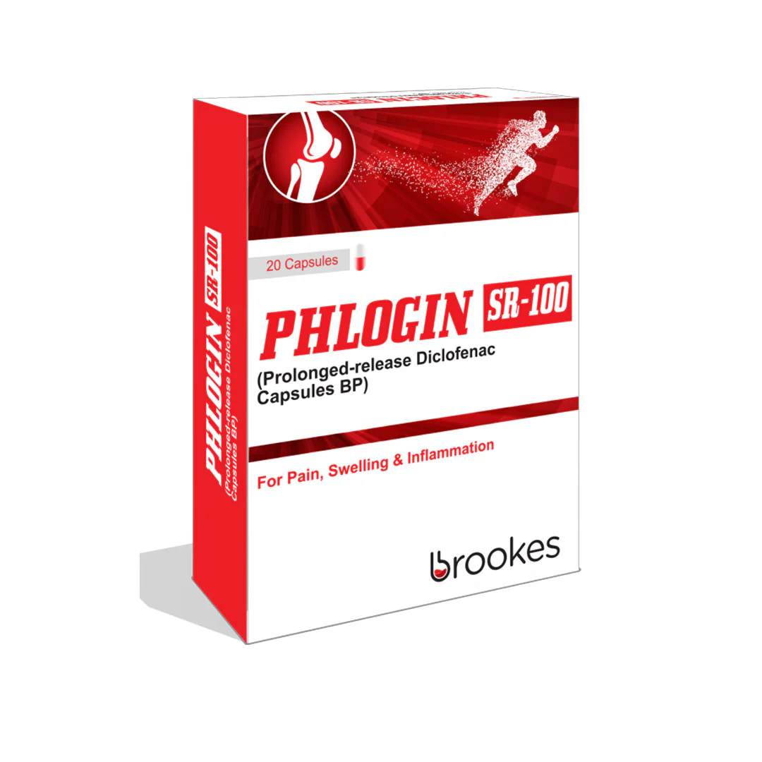 Phlogin SR-100 Capsules, 20 Ct - Brookes Pharma
