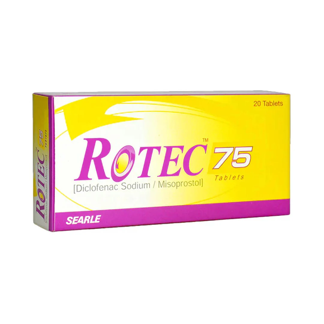 Rotec (Diclofenac+Misoprostol) 75mg, 20 Ct - Searle