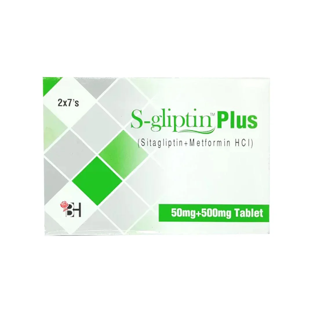 S-Gliptin Plus (Sitagliptin+Metformin) 50mg+500mg, 14 Ct - Barrett Hodgson