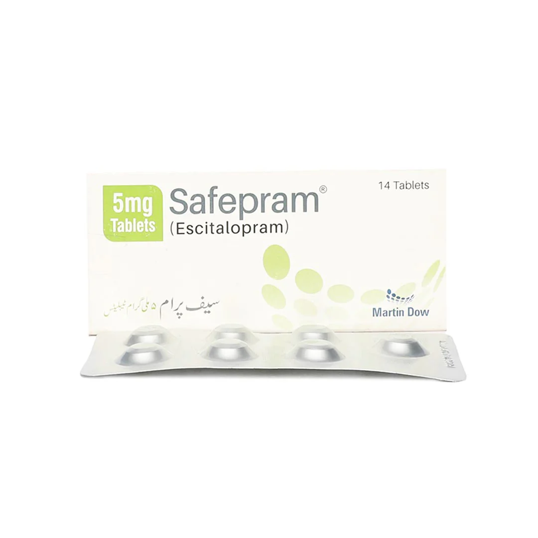 Safepram (Escitalopram) 5mg, 14 Ct - Martin Dow