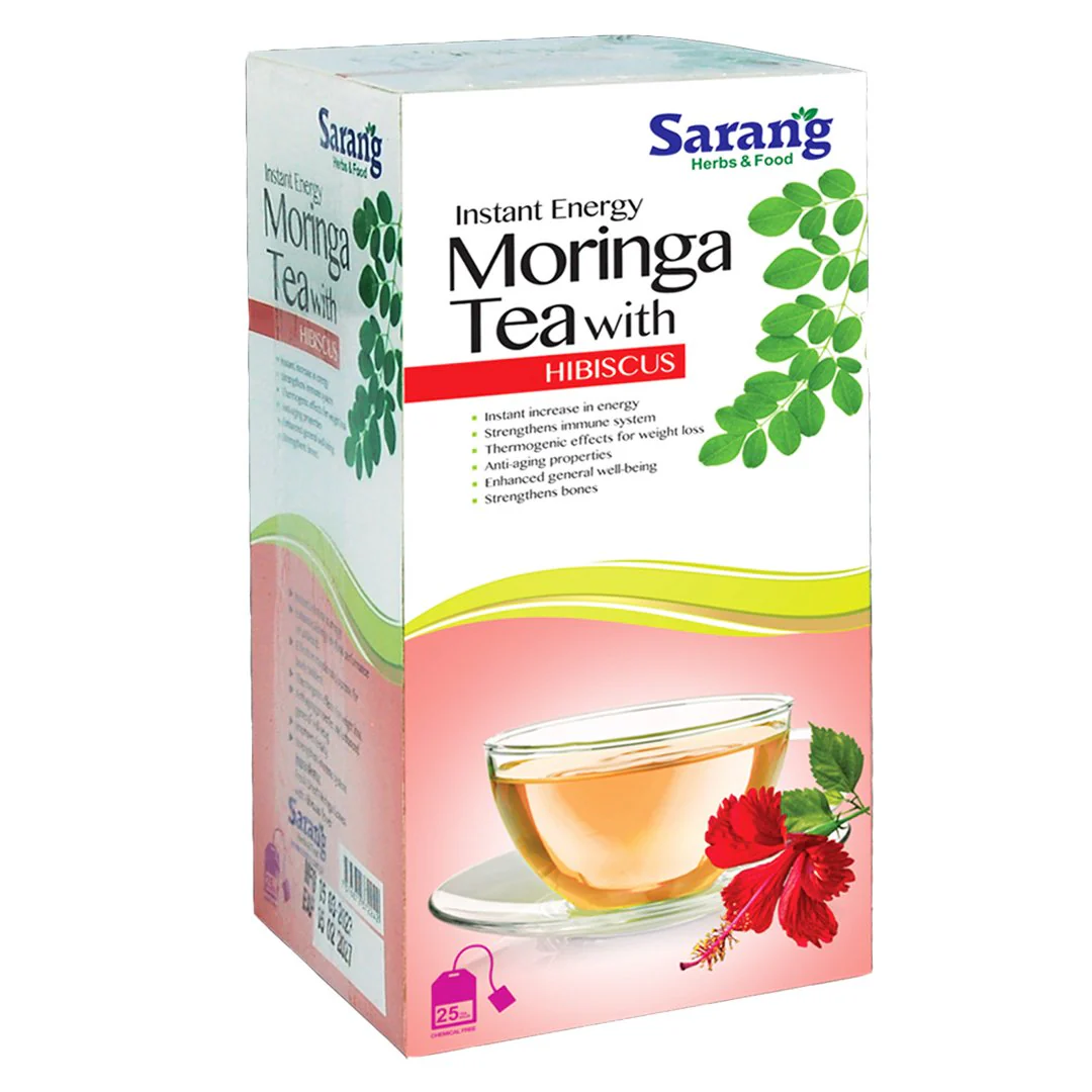 Moringa Tea Bags with Hibiscus - Sarang