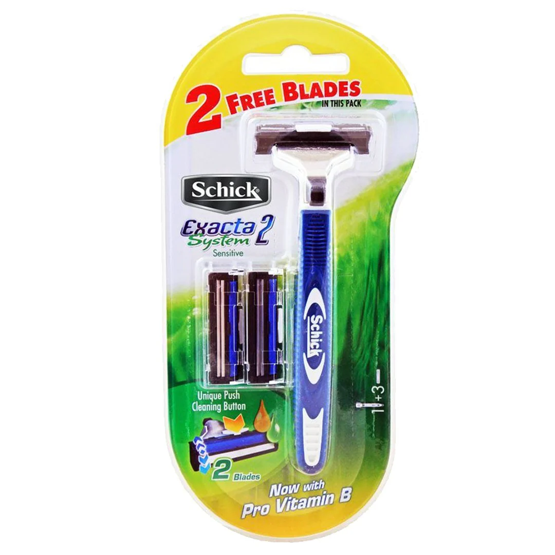 Schick Exacta 2 System Sensitive Razor with 2 Blades For Females - Image 2