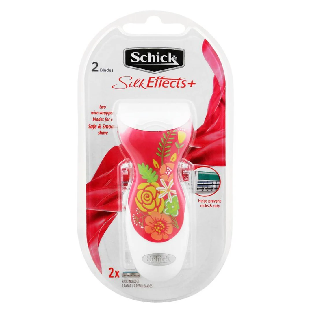 Schick Silk Effects+ Women Razor with 2 Blade Refills