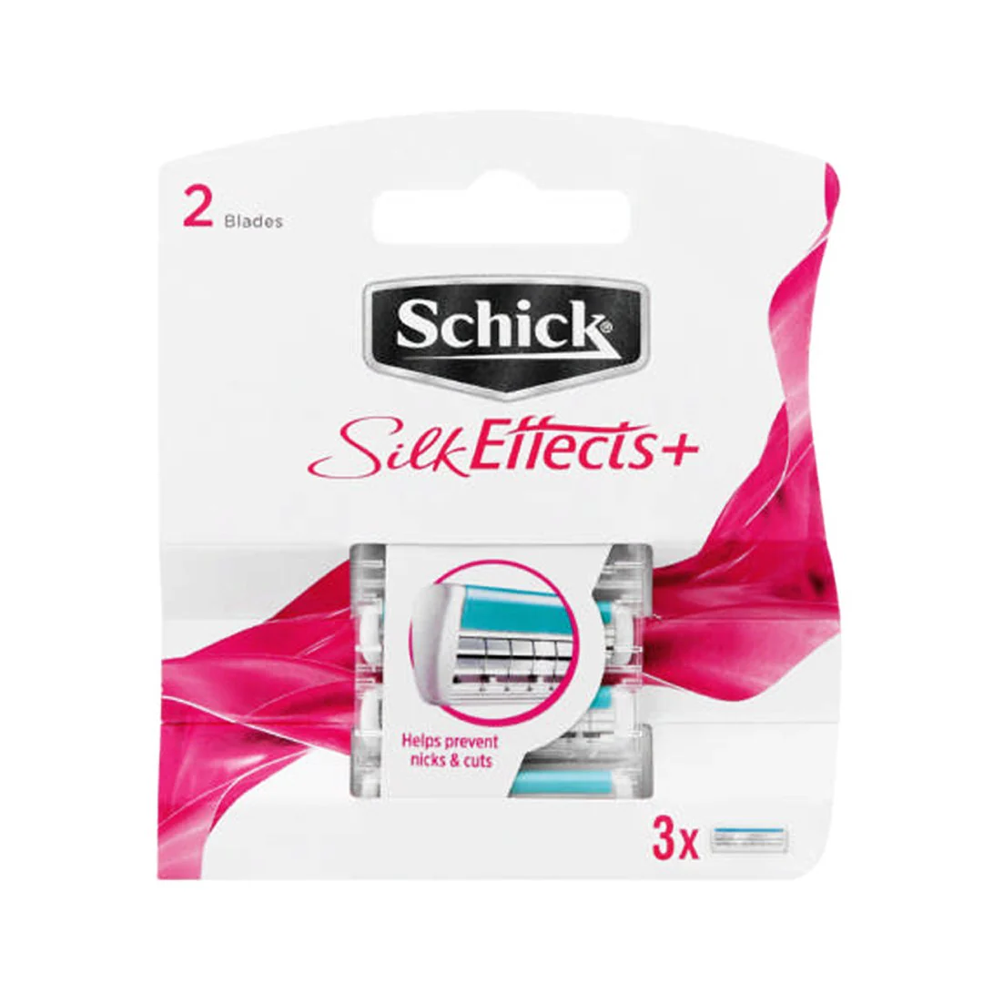 Schick Silk Effects+ Women Razor Blade Refills, 3 Ct
