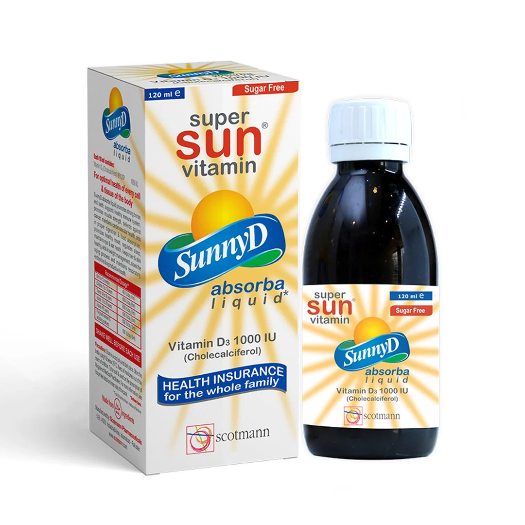 Scotmann SunnyD Absorba Liquid (1000 IU), 120 ml
