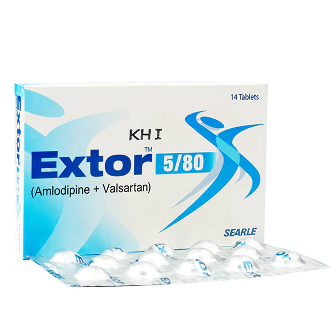 Extor (Amlodipine/Valsartan) 5/80mg, 14 Ct - Searle