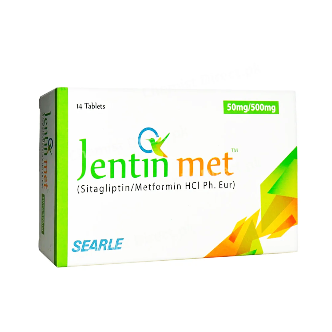 Jentin Met (Sitagliptin/Metformin) 50mg/500mg, 14 Ct - Searle