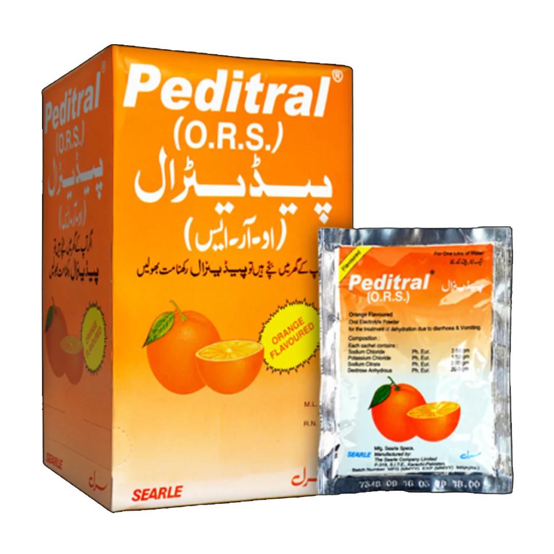 Peditral O.R.S. Orange Sachet, 25 Ct - Searle