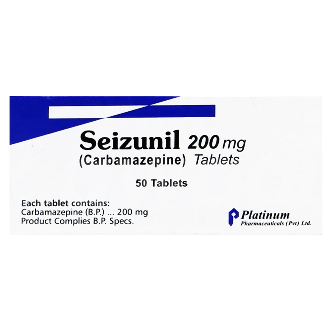 Seizunil (Carbamazepine) 200mg, 50 Ct - Platinum Pharma
