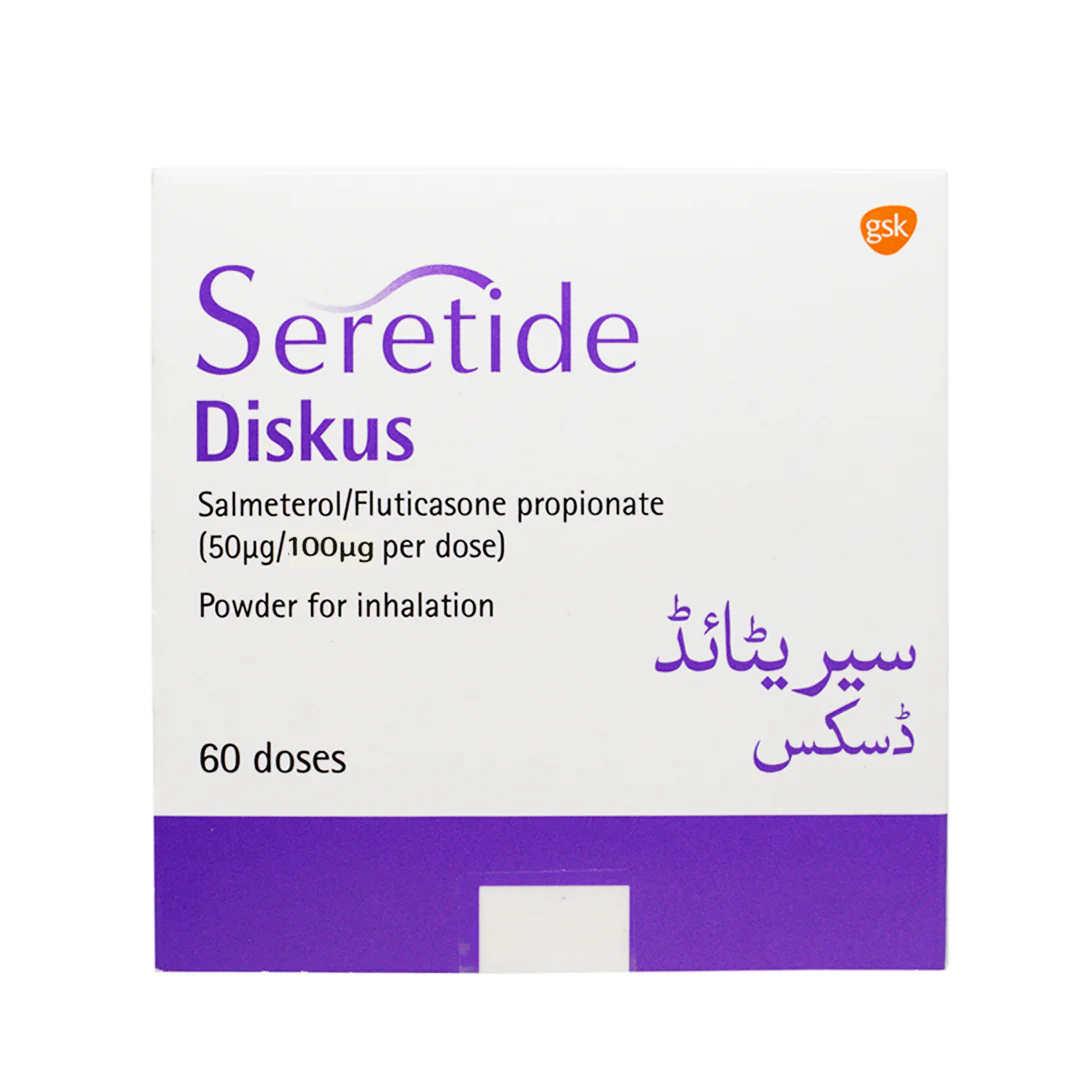 Seretide Diskus Inhalation Powder (Saltemeterol/Fluticasone) 50/500ug, 60Ct - GSK