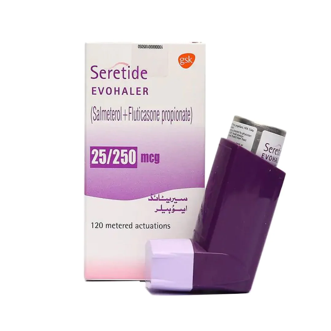 Seretide Evohaler (Salmeterol/Fluticasone) 25/250mcg - GSK