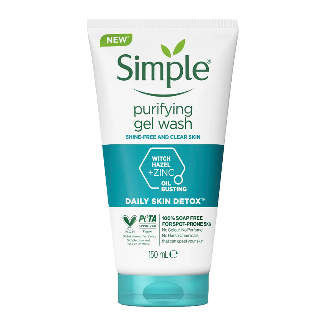 Simple Daily Skin Detox Purifying Gel Wash, 150ml - Image 2