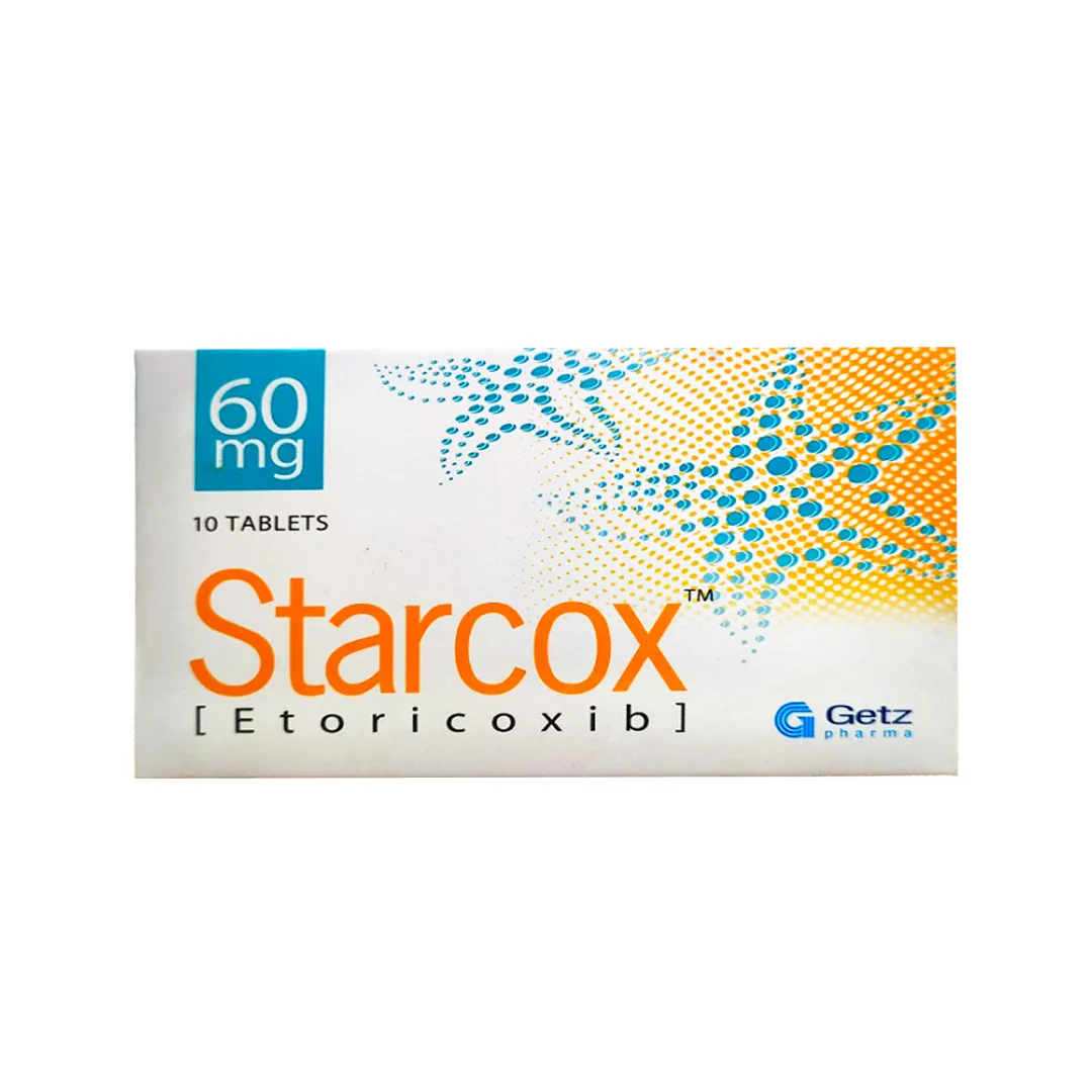 Starcox (Etoricoxib) 60mg, 10 Ct - Getz Pharma