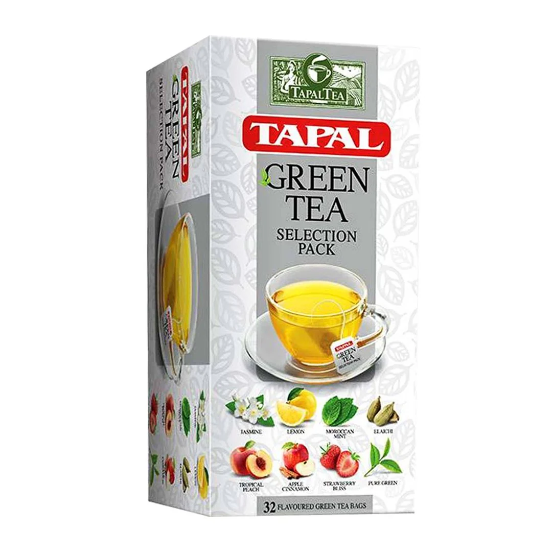 Tapal Green Tea Selection Pack Tea Bags, 32 Ct