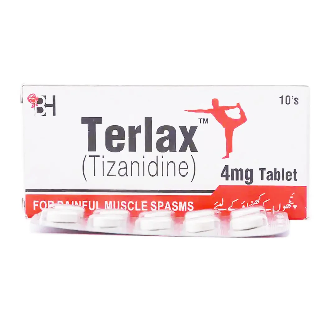 Terlax (Tizanidine) 4mg, 10 Ct - Barrett Hodgson