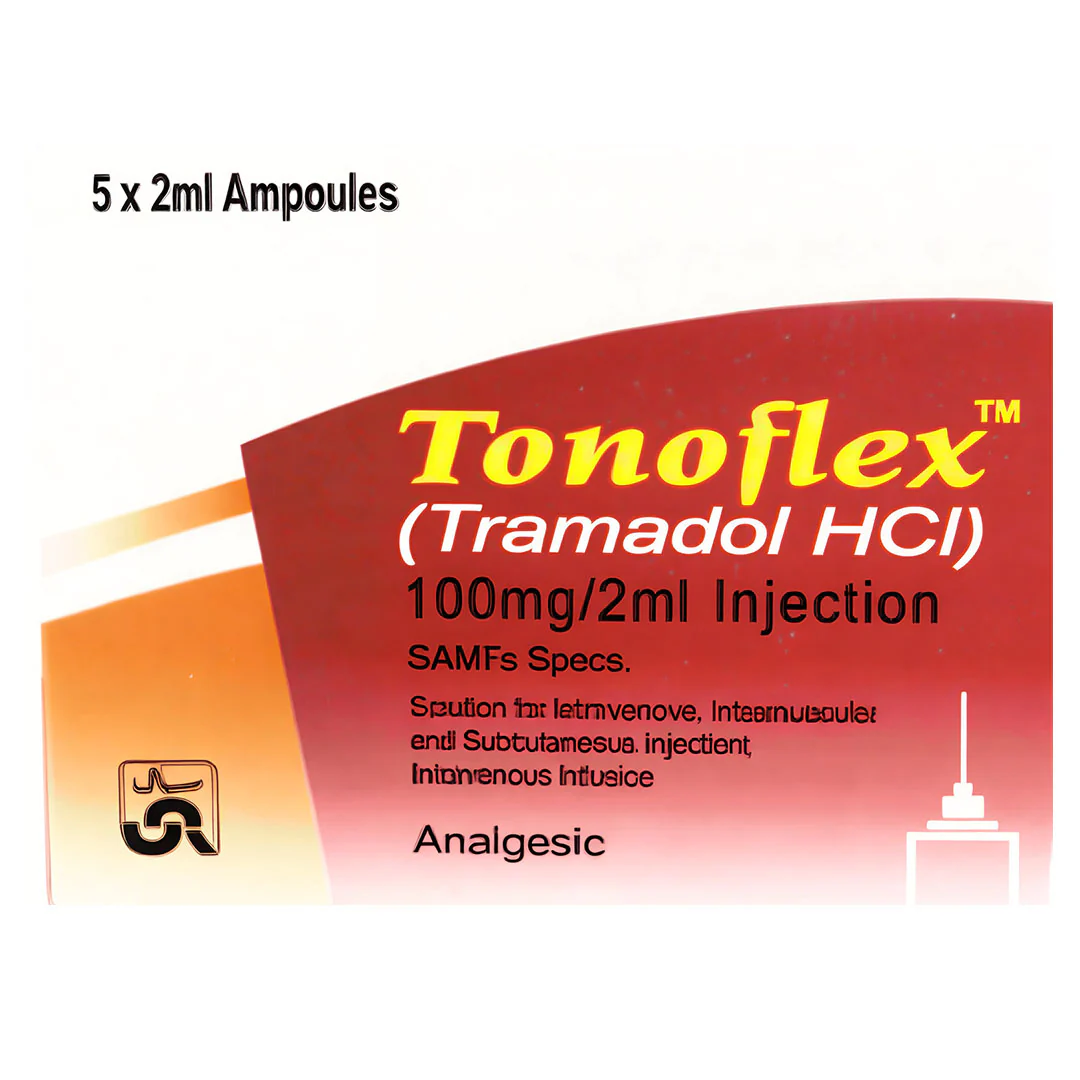 Tonoflex (Tramadol) 100mg/2ml Injection, 5 Ct - Sami Pharma