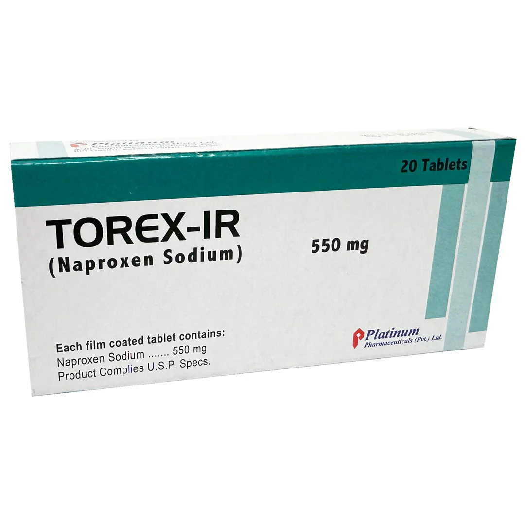Torex-IR (Naproxen) 550mg, 20 Ct - Platinum Pharma