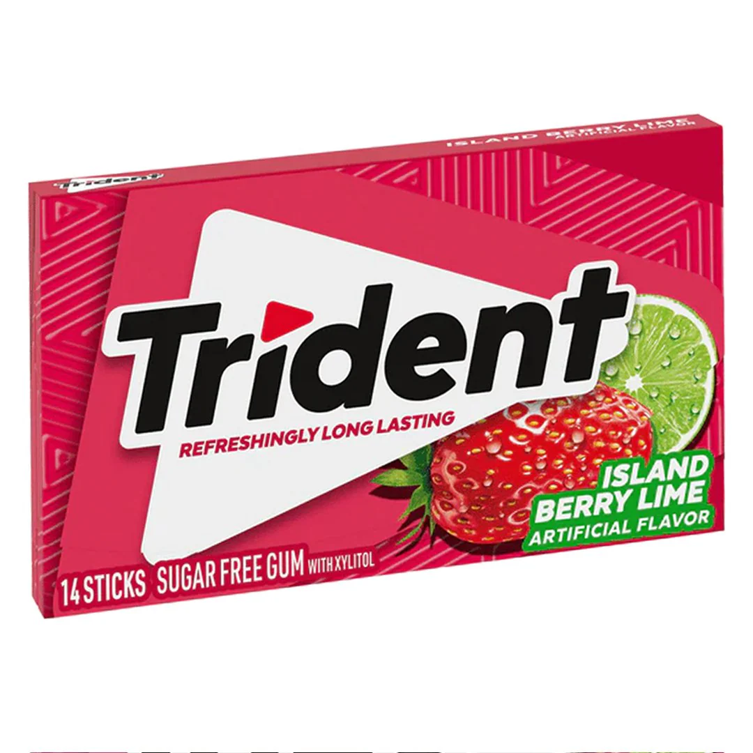 Trident Island Berry Lime Sugar Free Chewing Gum