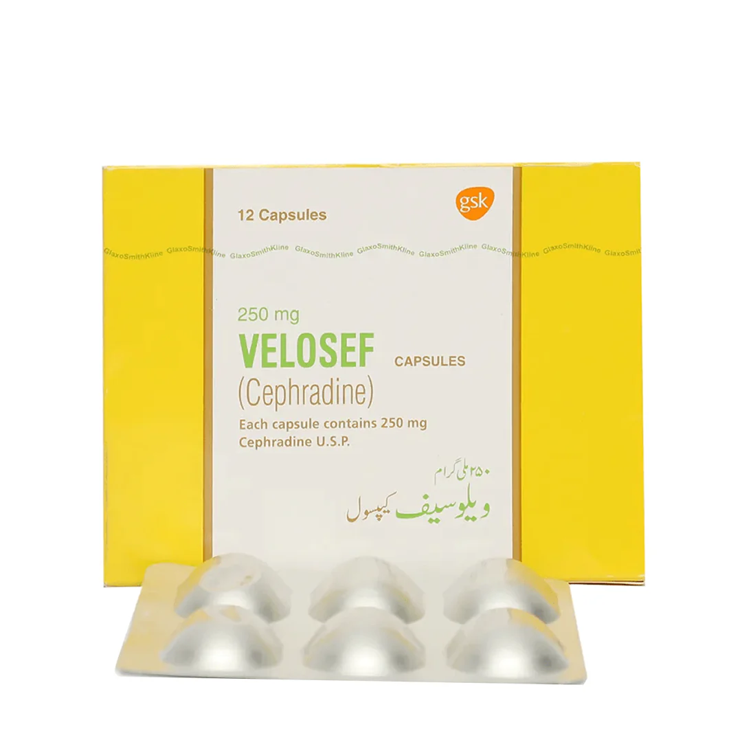 Velosef (Cephradine) 250mg, 12 Ct - GSK