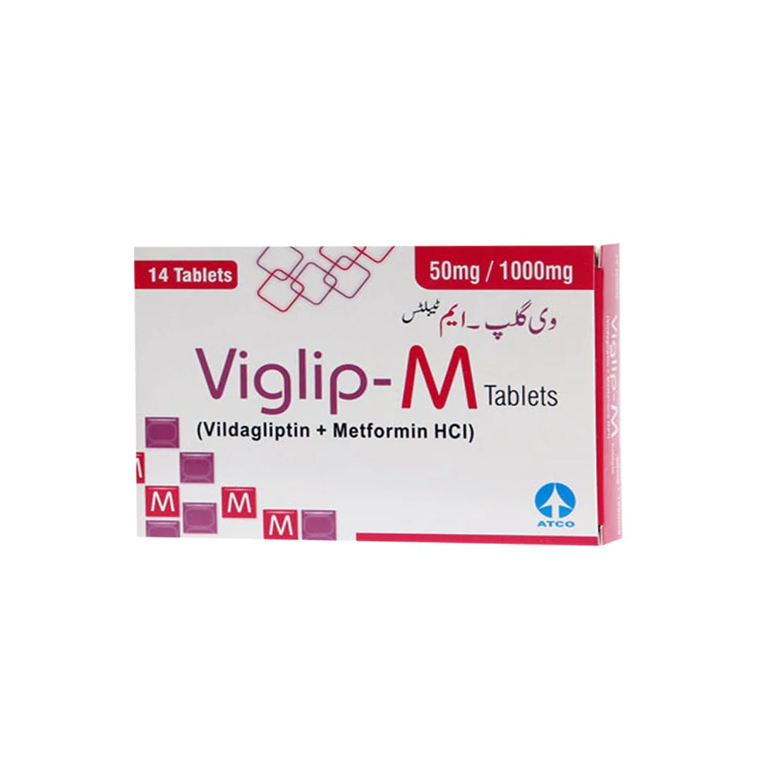 Viglip-M (Vildagliptin/Metformin) 50/1000mg, 14 Ct - ATCO