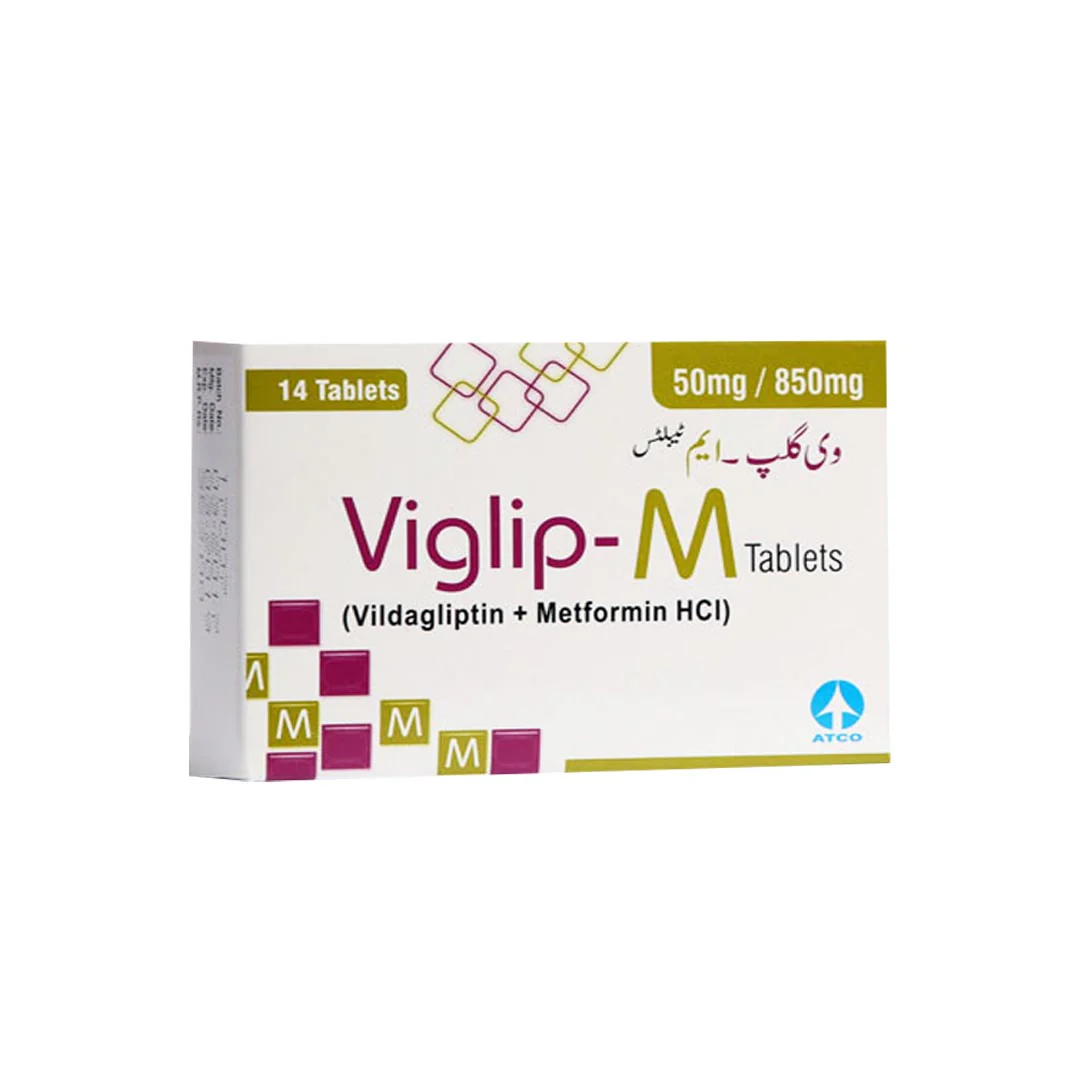 Viglip-M (Vildagliptin/Metformin) 50/850mg, 14 Ct - ATCO