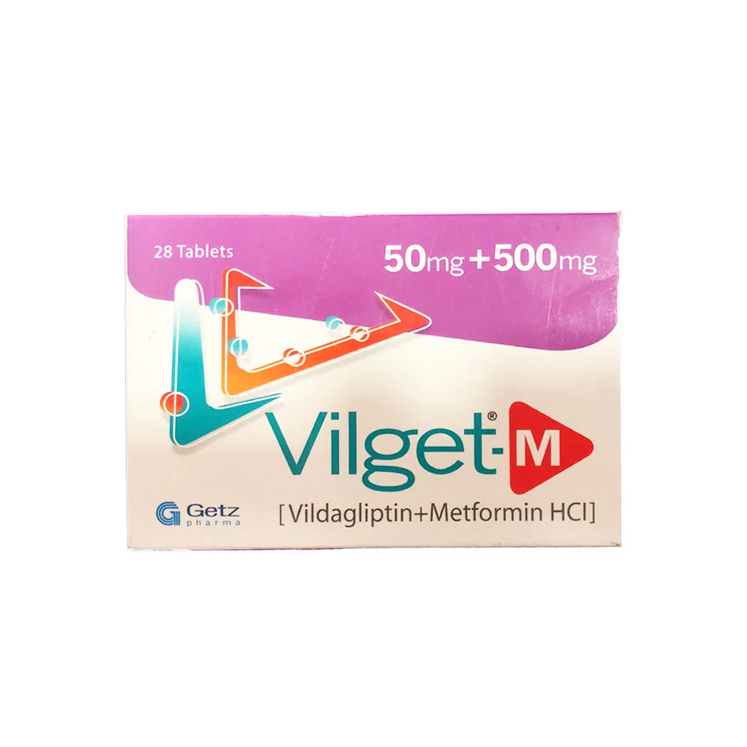 Vilget-M (Vildagliptin/Metformin) 50/500mg, 28 Ct - Getz Pharma