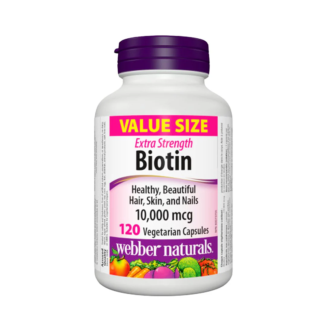 Webber Naturals Extra Strength Biotin 10000 mcg, 120 Ct