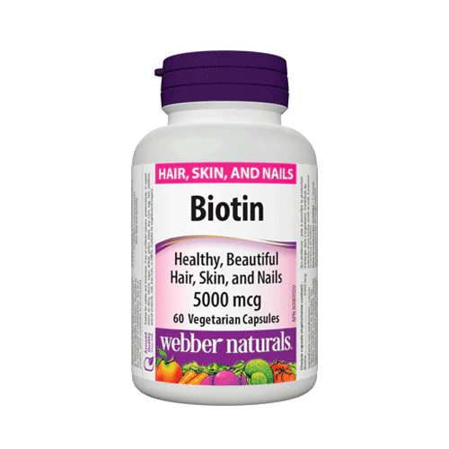 Webber Naturals Biotin 5000 mcg, 60 Ct