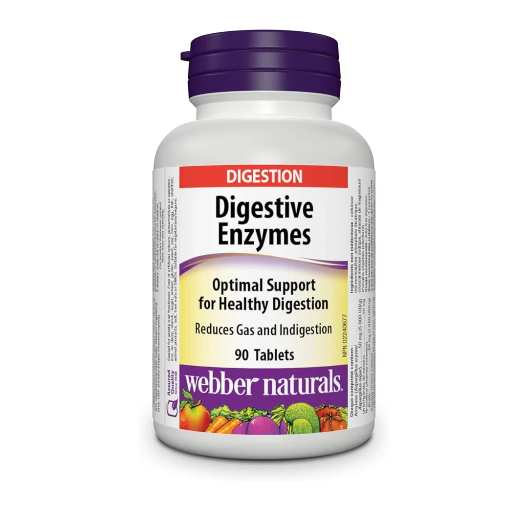 Webber Naturals Digestive Enzymes, 90 Ct