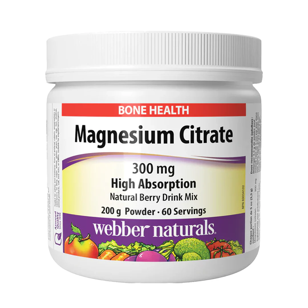 Webber Naturals Magnesium Citrate 300mg, 200g