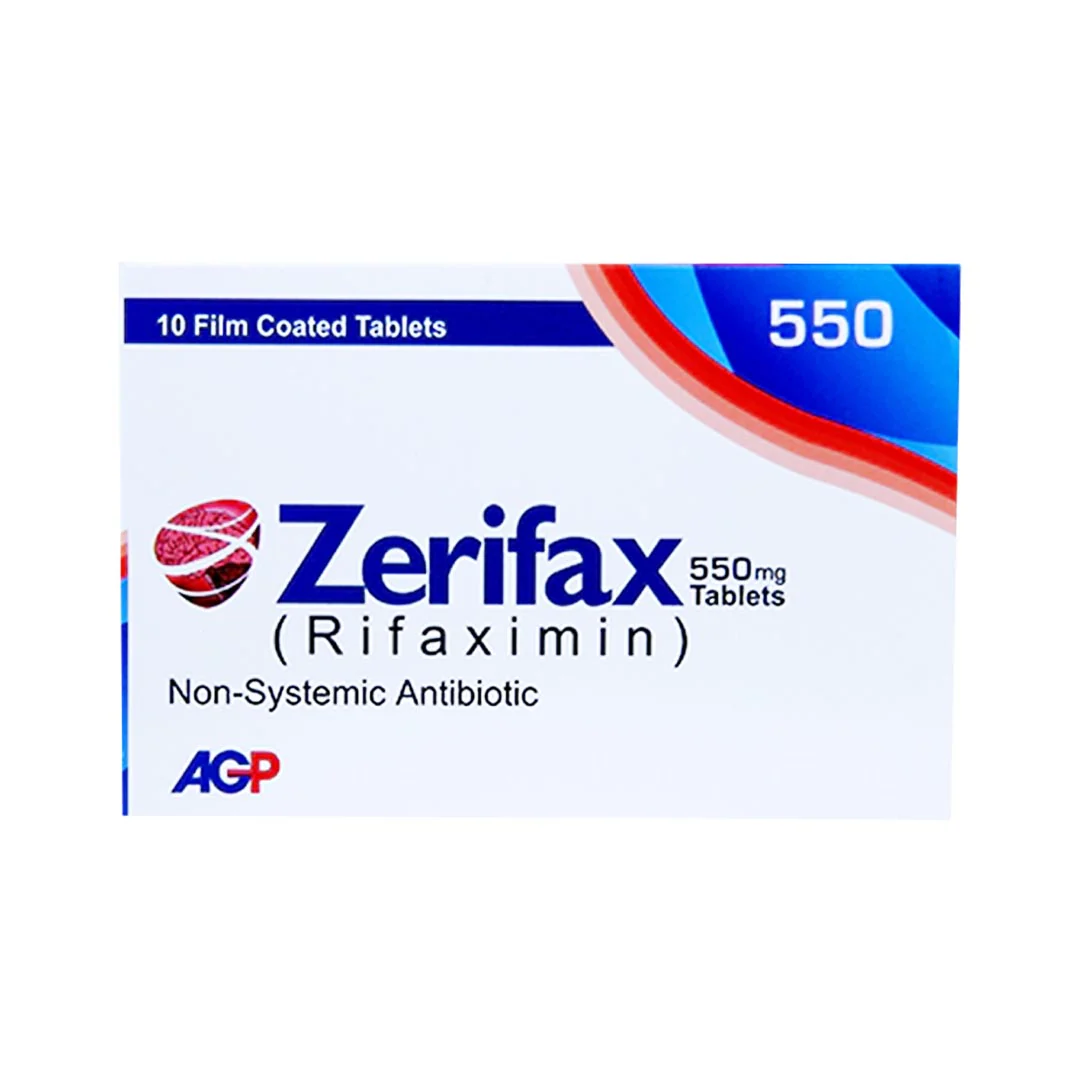Zerifax (Rifaximin) 550mg, 10 Ct - AGP