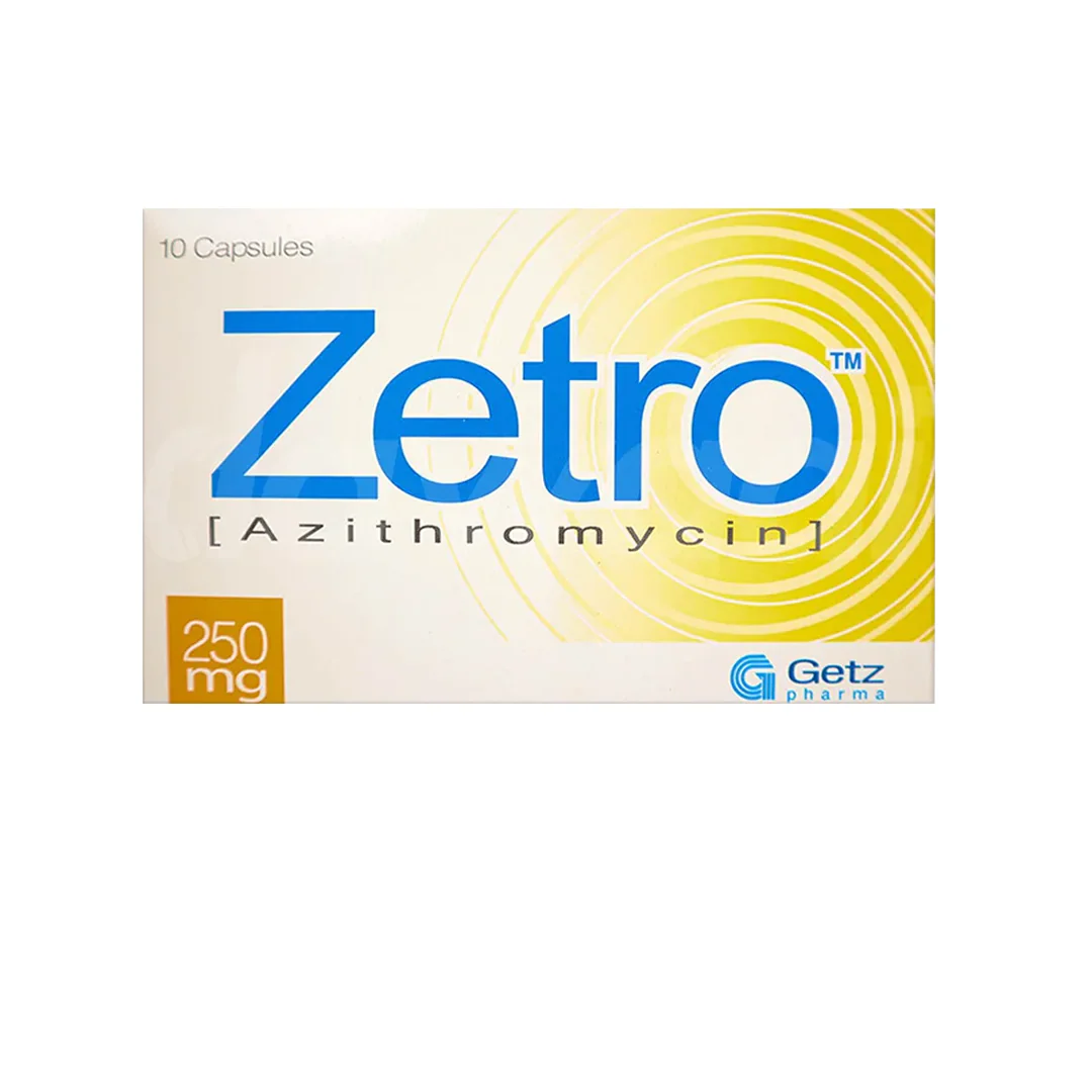 Zetro (Azithromycin) 250mg, 10 Ct - Getz Pharma