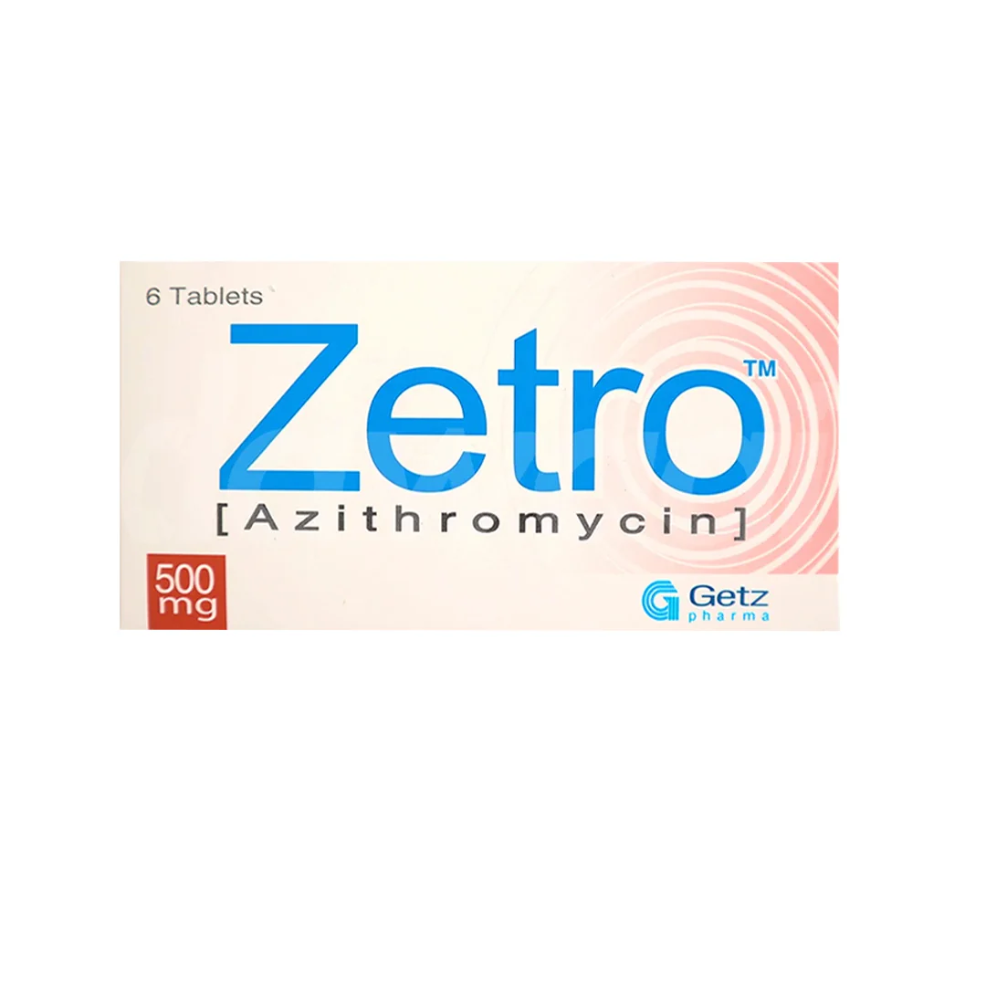 Zetro (Azithromycin) 500mg, 6 Ct - Getz Pharma