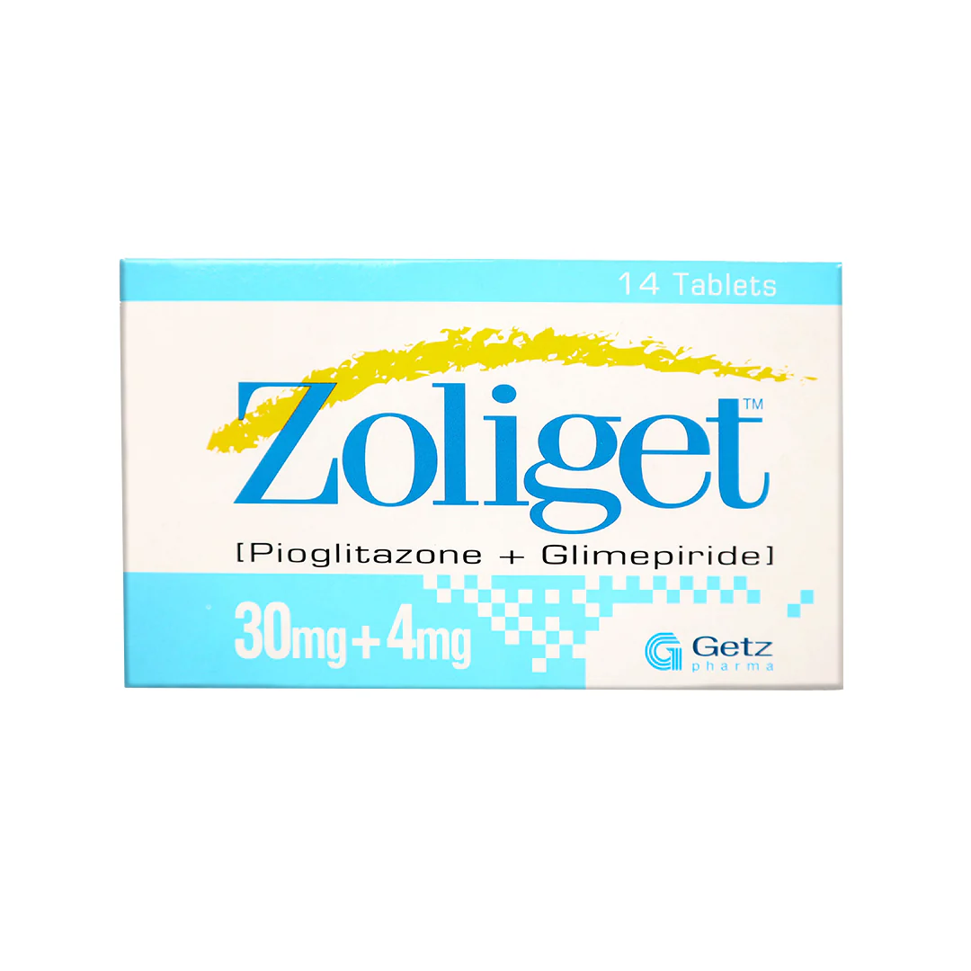 Zoliget (Pioglitazone/Glimepiride) 30/4mg, 14 Ct - Getz Pharma