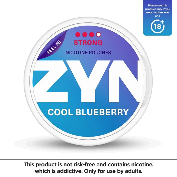 ZYN Nicotine Pouches - Cool Blueberry 11mg (Strong), 20 Ct